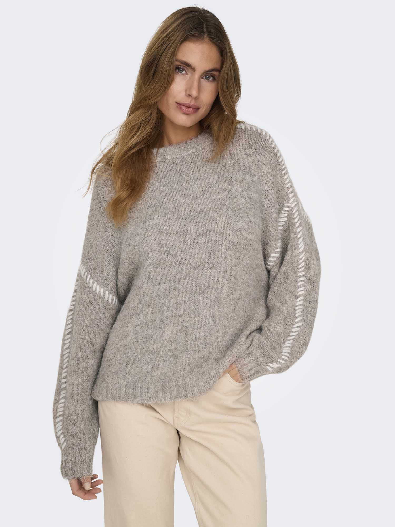 PULLOVER ZOEY JACQUELINE DE YOUNG DA RAGAZZA BEIGE - immagine 2