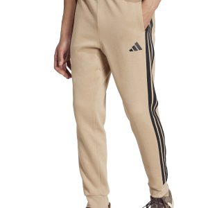 PANTALONE TUTA ESSENTIALS 3-STRIPES FLEECE ADIDAS DA UOMO NOCCIOLA