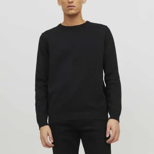Maglione Jack&Jones Jjebasic Knit Crew Neck da uomo nero