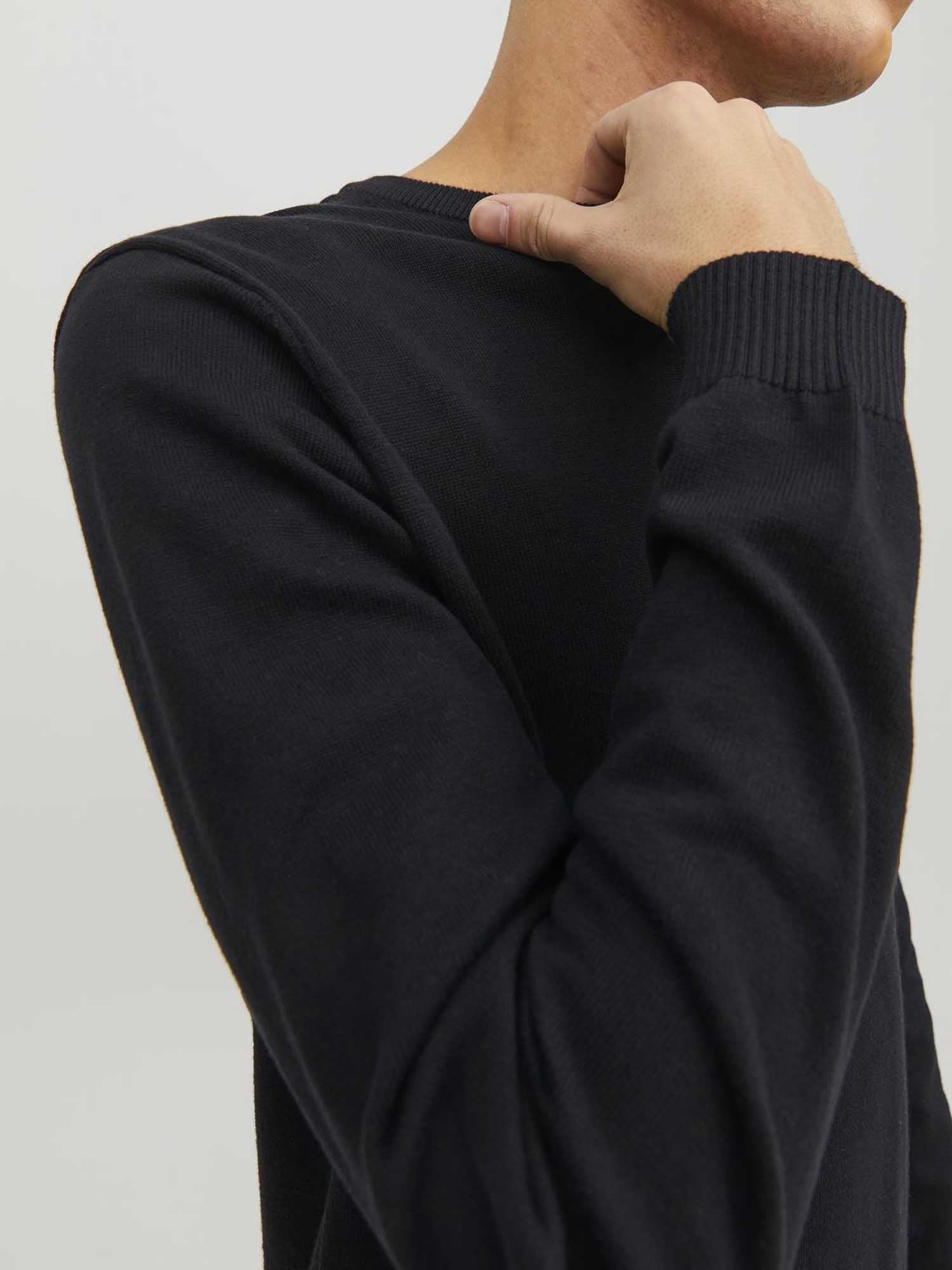 Maglione Jack&Jones Jjebasic Knit Crew Neck da uomo nero - immagine 5