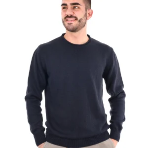 MAGLIA STONE GIROCOLLO FB DA UOMO BLU